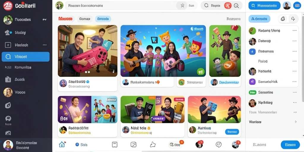 Komunitas aktif di dalam aplikasi untuk interaksi sosial.