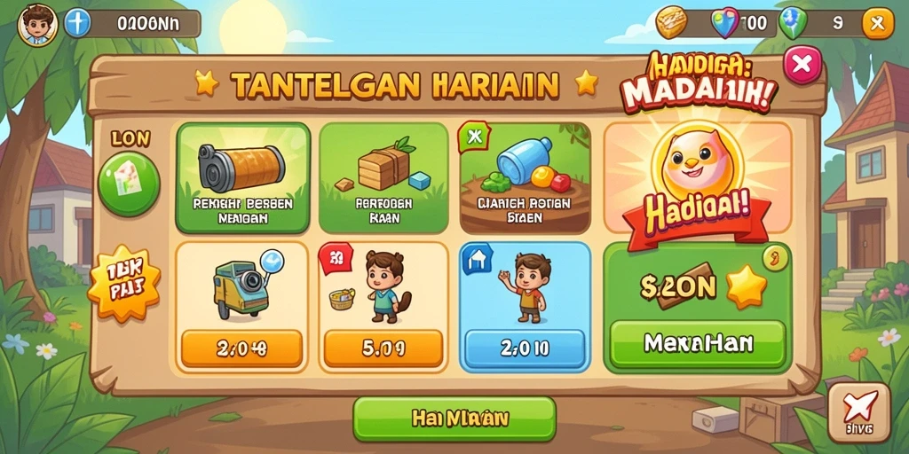 Interaksi sosial dalam game dengan pemain lain.
