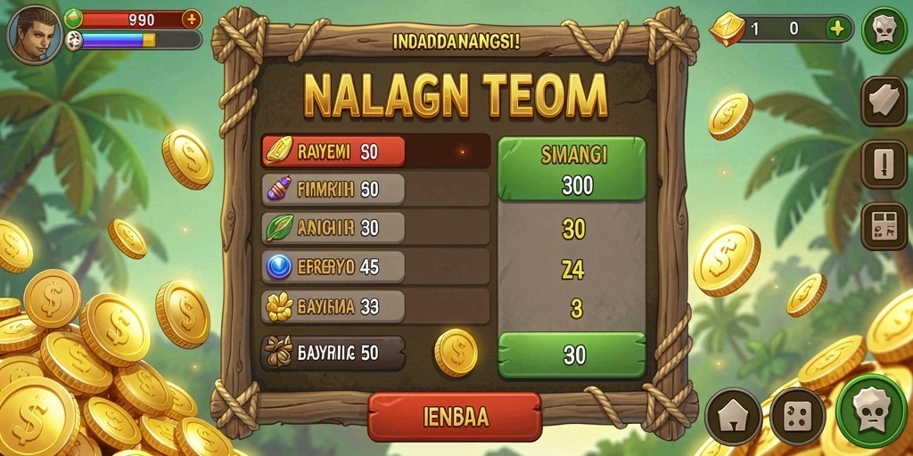 Leaderboard yang menunjukkan peringkat pemain secara real-time.