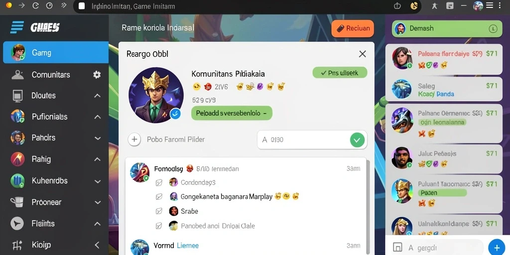 Visual permainan yang menarik dan beragam pilihan.